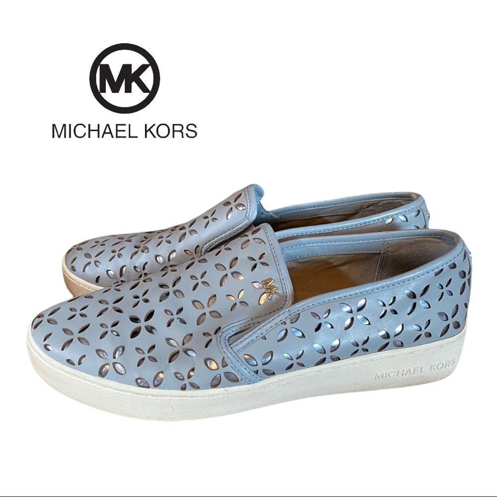 Michael Kors Cutout Women's Slip-on Leather Shoes Loafers Sneakers 9.5 9.5M